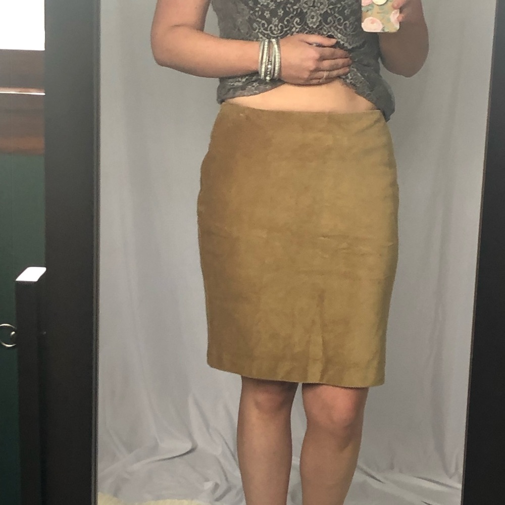 Ralph Lauren Sport 10 tan high waisted corduroy pencil skirt NWT